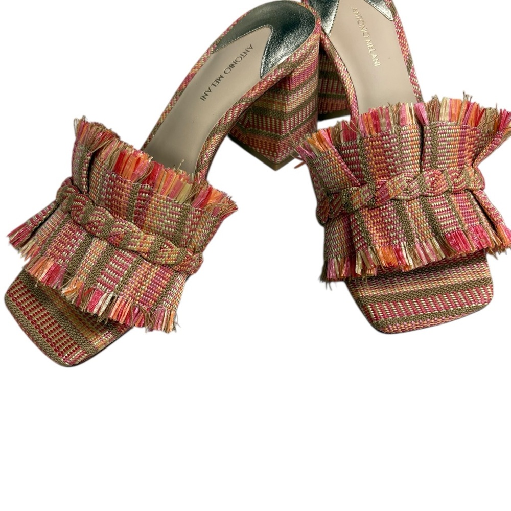 ANTONIO MELANI Perrie Terracota Pink Slides - Picture 2 of 5
